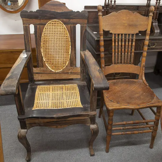 Rosewood Elbow Chair and American Bentwood Chair