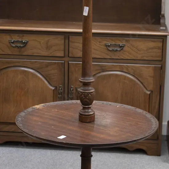 Beech Standard Lamp with Whatnot Tray