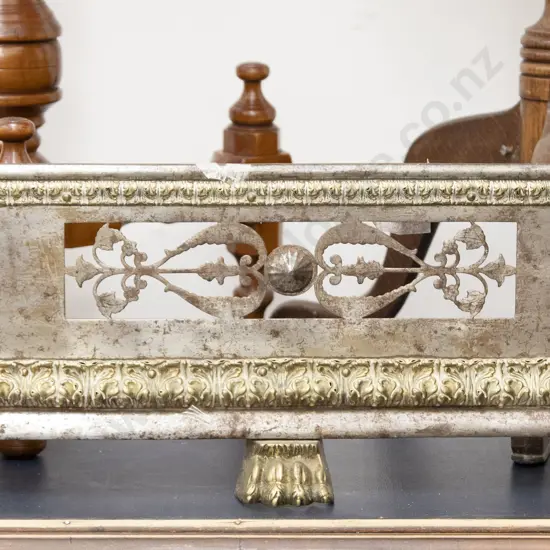 Victorian Brass and Steel Fire Fender