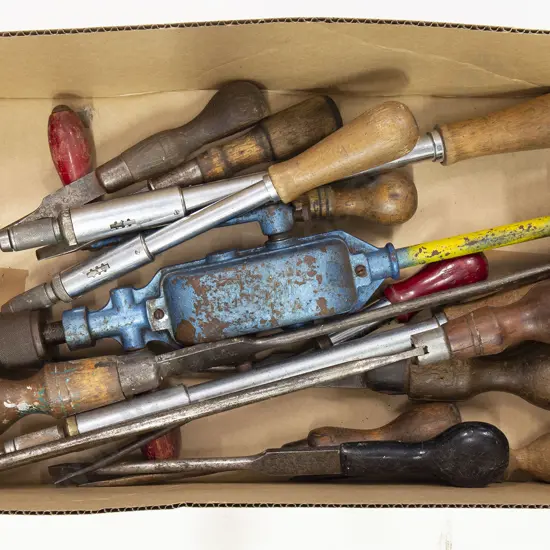 Assortment of Wooden Handled Tools