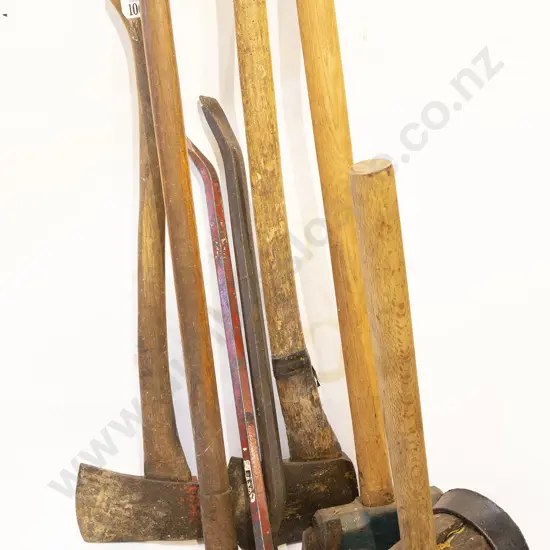 Seven Various Long Handled Tools