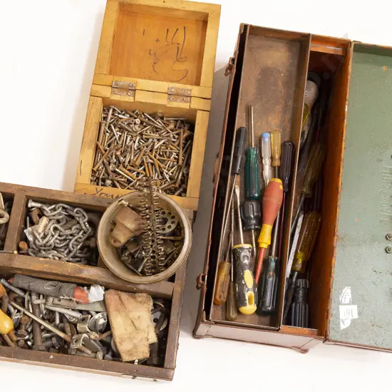 Collection of More Modern Screwdrivers and Ironmongery