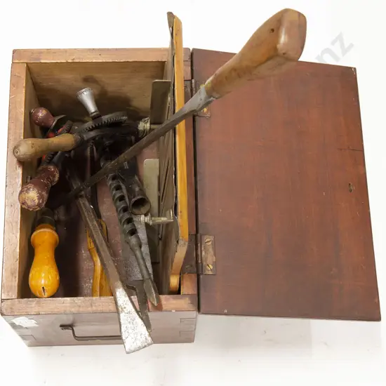 Various Tools with Wooden Box