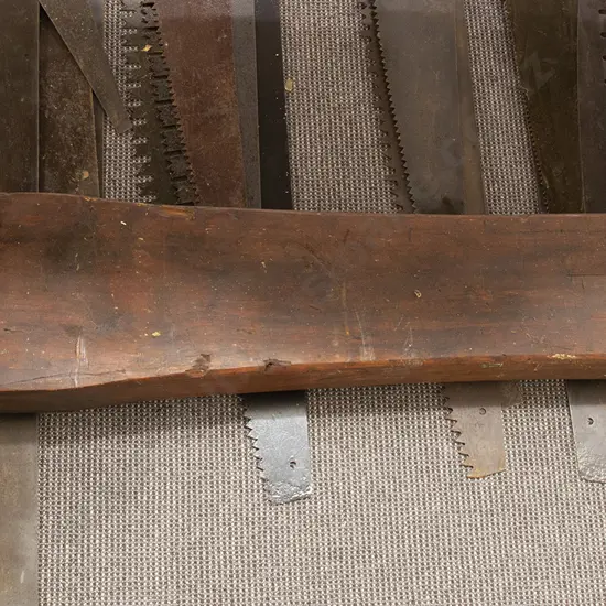 Large Vintage Steel and Wood Stump Remover