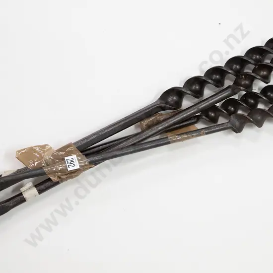Four Large Hand Augers