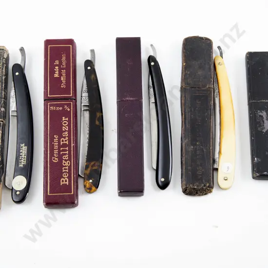 Five Original Boxed Cut Throat Razors