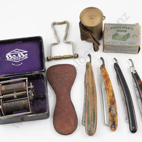 Four Antique Cut Throat Razors