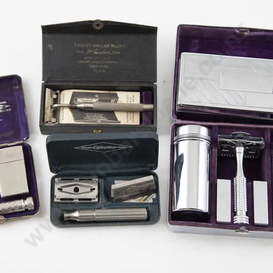 Ever Ready Shaving Set and Four Original Boxed Razors