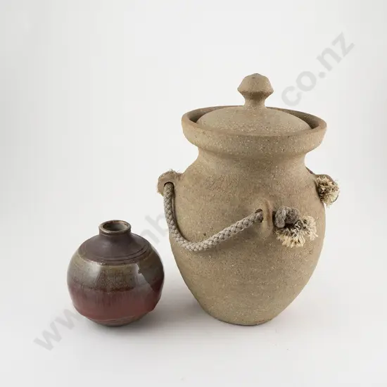 Ian Firth Lidded Crock & Posy Vase