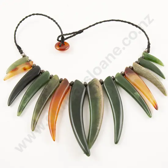 Brendon Bodley Nephrite & Carnelian Necklace