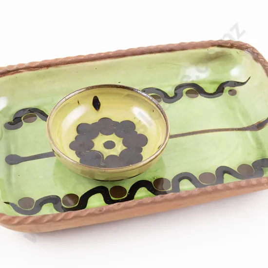 British Potter Oblong Dish & Bowl (2)