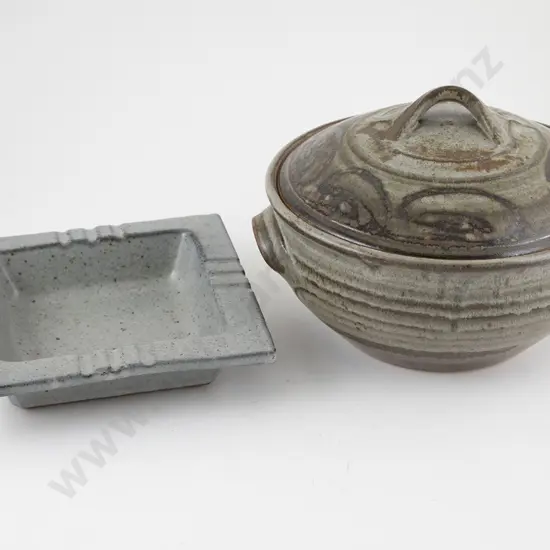 Estelle Martin Lidded Casserole & Bruce Martin Ashtray