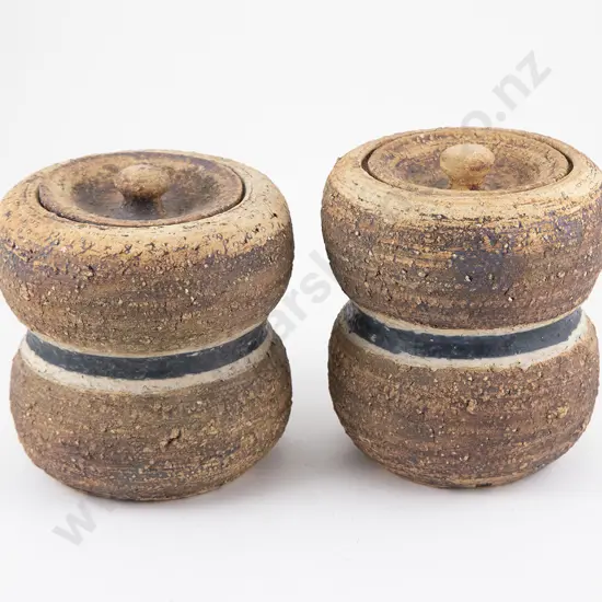 Pair Roger Brittain Lidded Jars