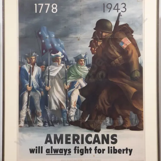 "1778 - 1943 Americans Will Always Fight For Liberty" Poster