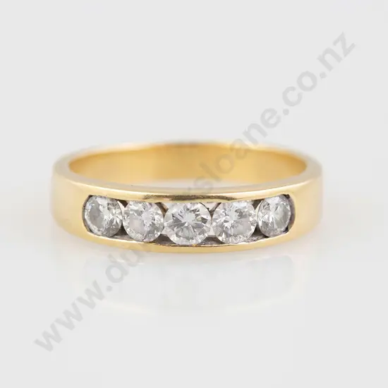 18ct Five Stone Diamond Eternity Band