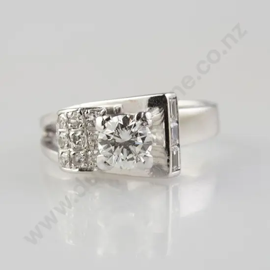 18ct White Gold Solitaire Diamond Ring