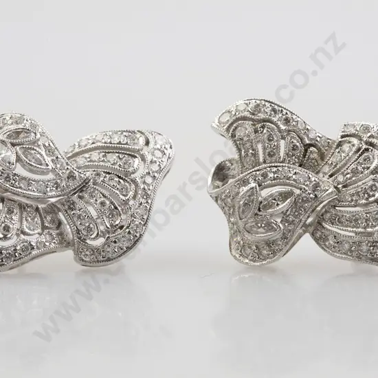18ct White Gold Diamond Dress Earrings