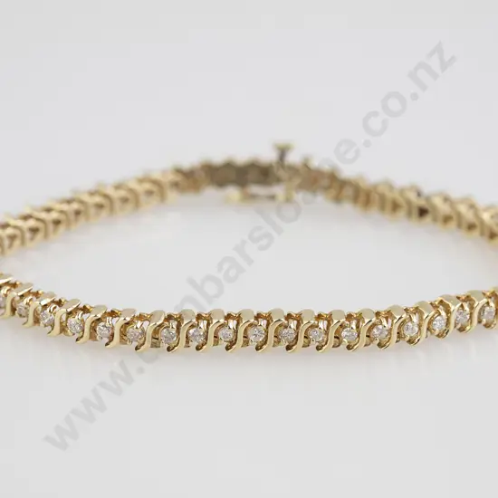 14ct 50stone Diamond Tennis Bracelet