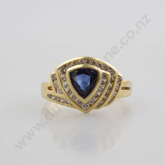 18ct 38stone Sapphire and Diamond Ring