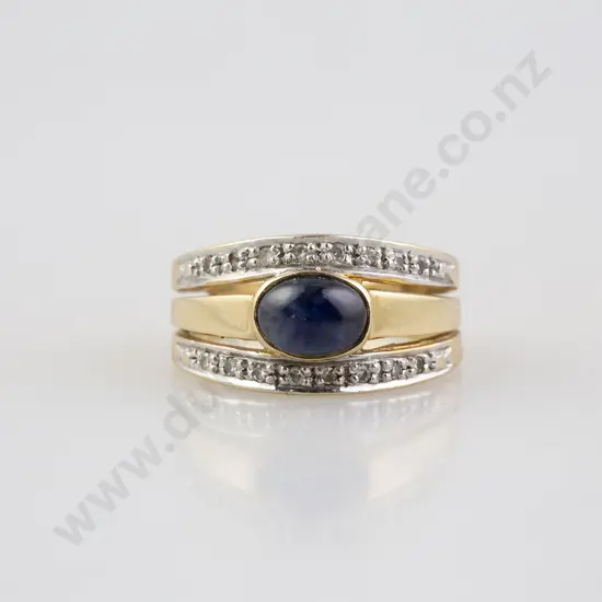 14ct Sapphire and Diamond Band Ring