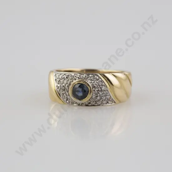 14ct Sapphire and Diamond Band Ring