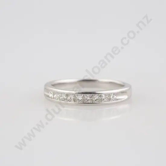 18ct White Gold Nine Stone Diamond Band Ring