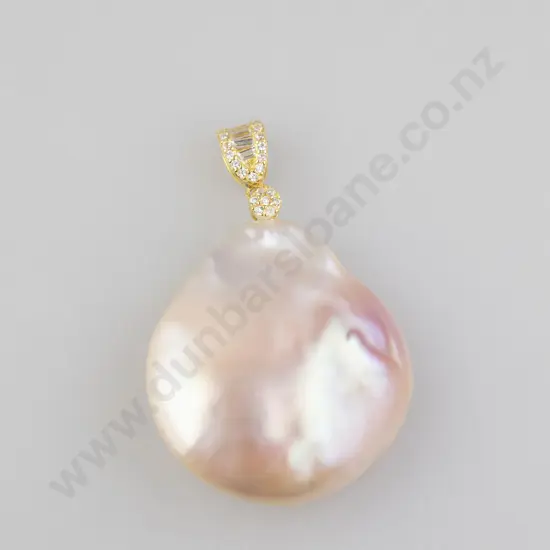 Single Fancy Large Fresh Water Pearl Pendant