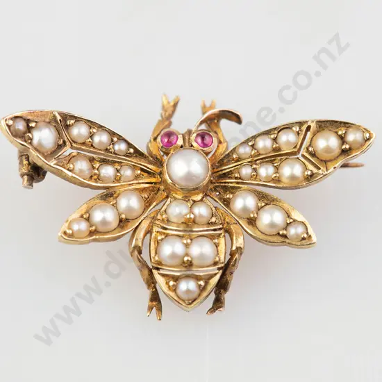 Late Victorian 9ct Bug Brooch