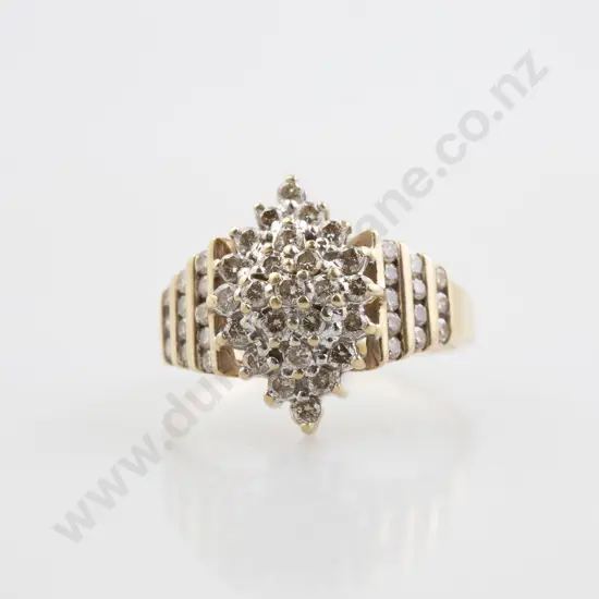10ct 49stone Diamond Cluster Ring