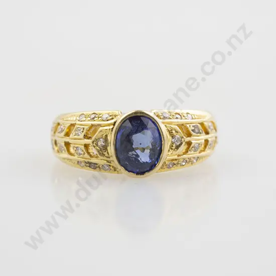 18ct 27stone Sapphire and Diamond Band Ring