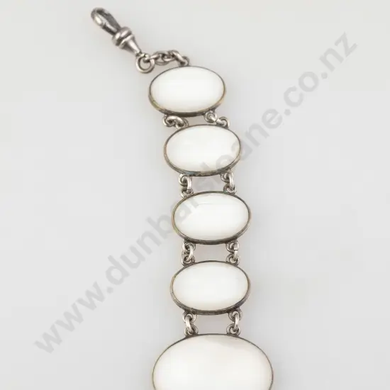 Edwardian S/S Five Moonstone Fob Pendant