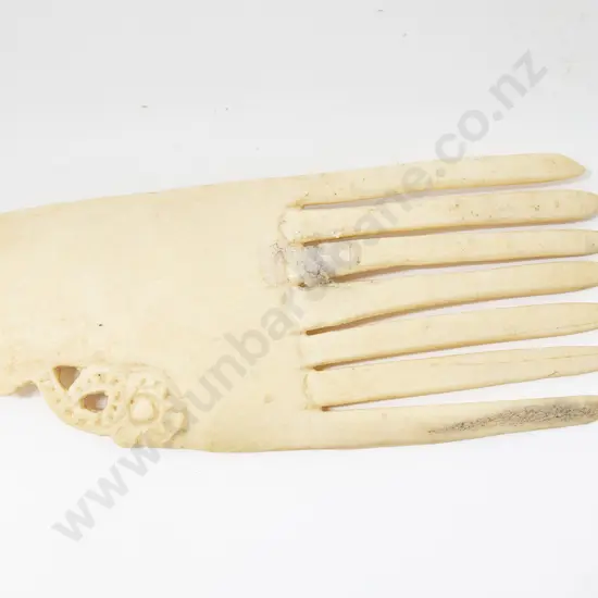 Naively Carved Bone Heru (Hair Comb)