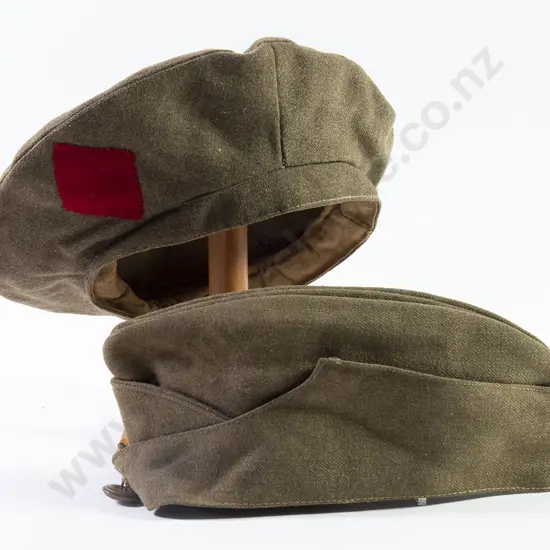 WWII Army Khaki Beret and Side Cap