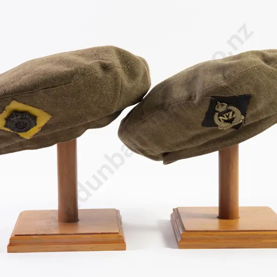 Two WWII Army Khaki Berets