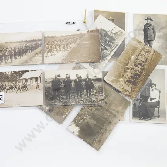 Twelve WWI Military Image Postcards