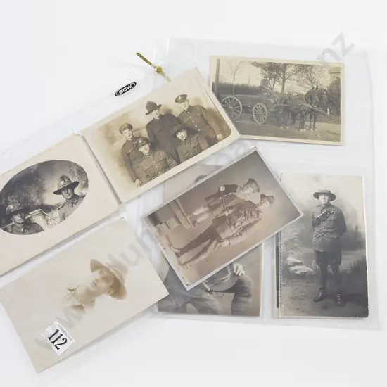 Twelve WWI Military Image Postcards
