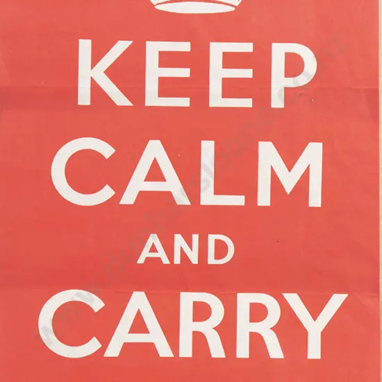 Original WWII Period 'Keep Calm and Carry On' Poster