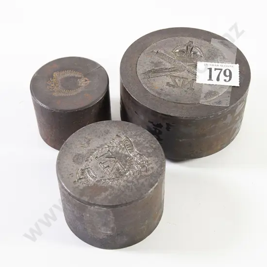 Three NZ Military Steel Stamps