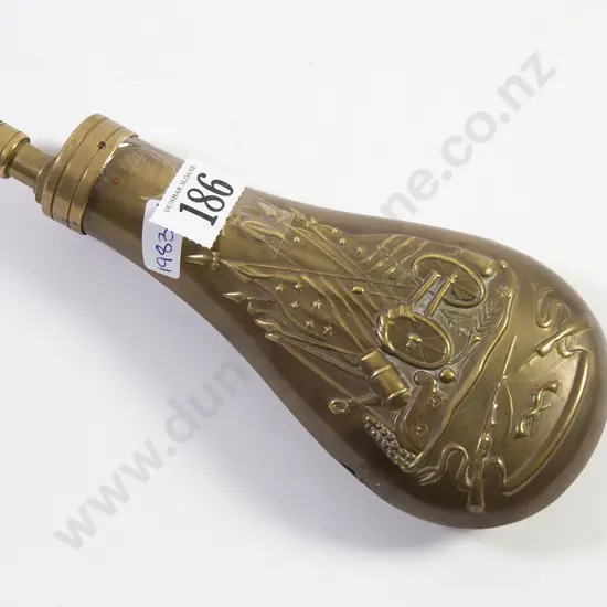 Reproduction Brass and Copper Powder Flask