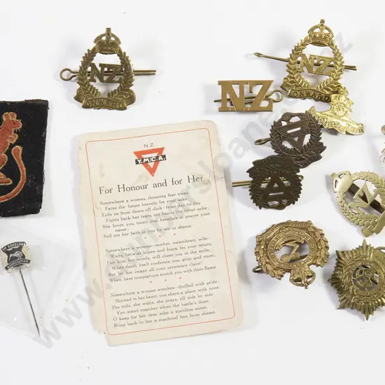 NZ Military Cap and Collar Badges