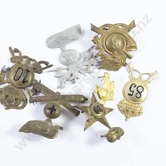 Seven Italian Military Hat Badges
