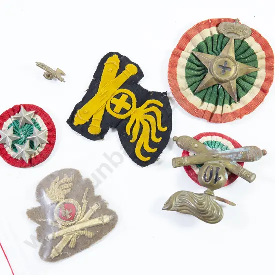 Five Italian Hat and Cloth Badges
