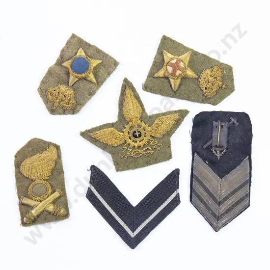 Six Italian Cloth Military Insignia