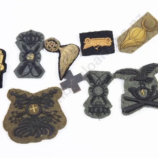 Eight Italian Cloth Military Insignia
