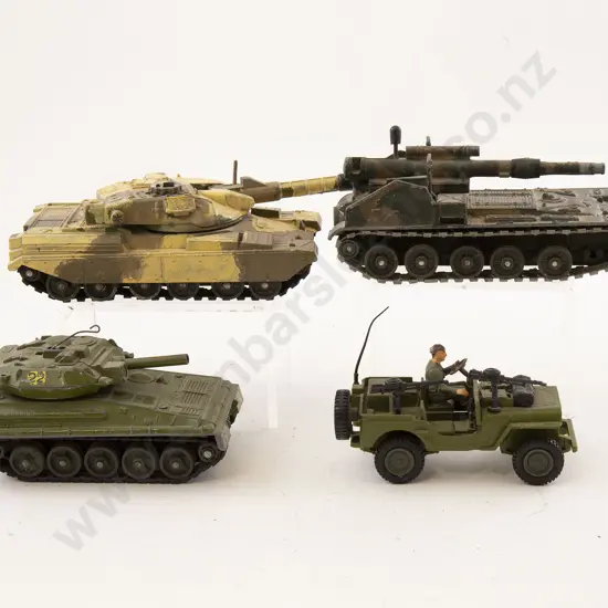 Four Unboxed Dinky Military Vehicles