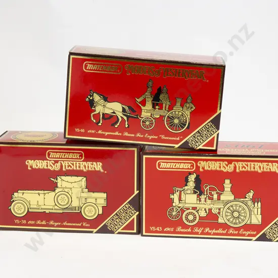 Three Boxed Special Edition Matchbox Models of Yesteryear