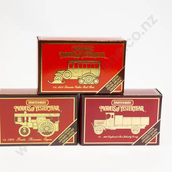 Three Boxed Special Edition Matchbox Models of Yesteryear