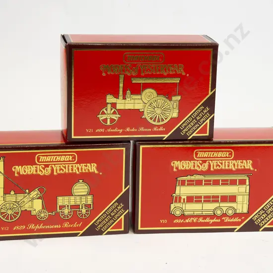 Three Boxed Special Edition Matchbox Models of Yesteryear