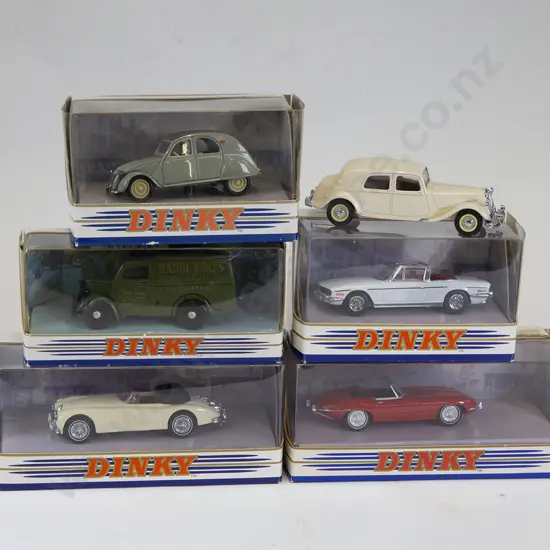 Five Boxed Matchbox Dinky Models and single unboxed