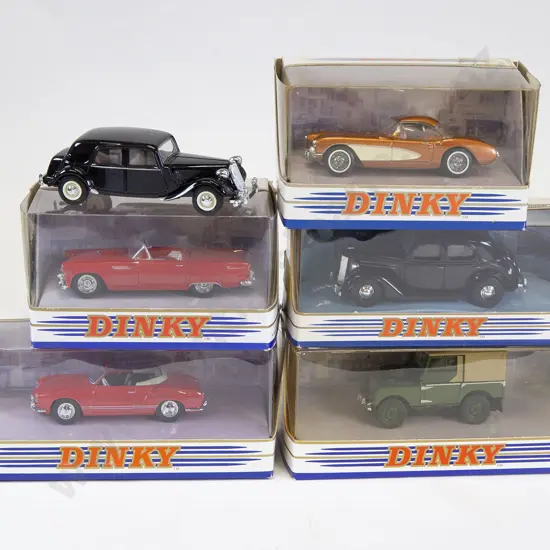 Five Boxed Matchbox Dinky Models and single unboxed